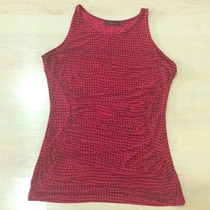 The Limited red and black sleeveless top , medium